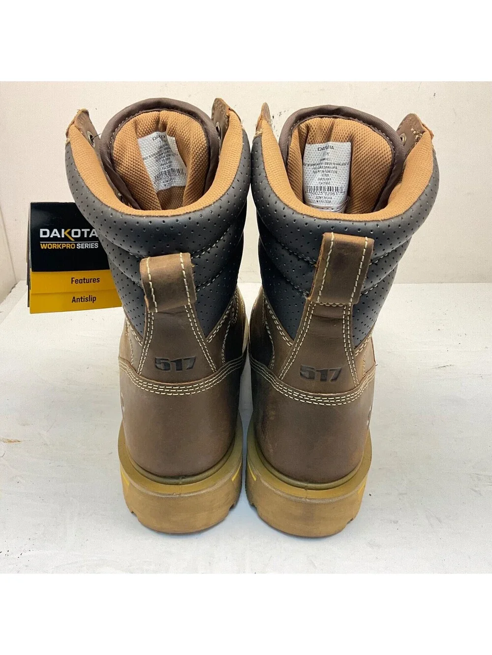 DAKOTA Mens 8'' 517 Quad Comfort Steel Toe Composite Plate Work Boots Brown 11W